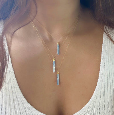 Kyanite Bar Necklace