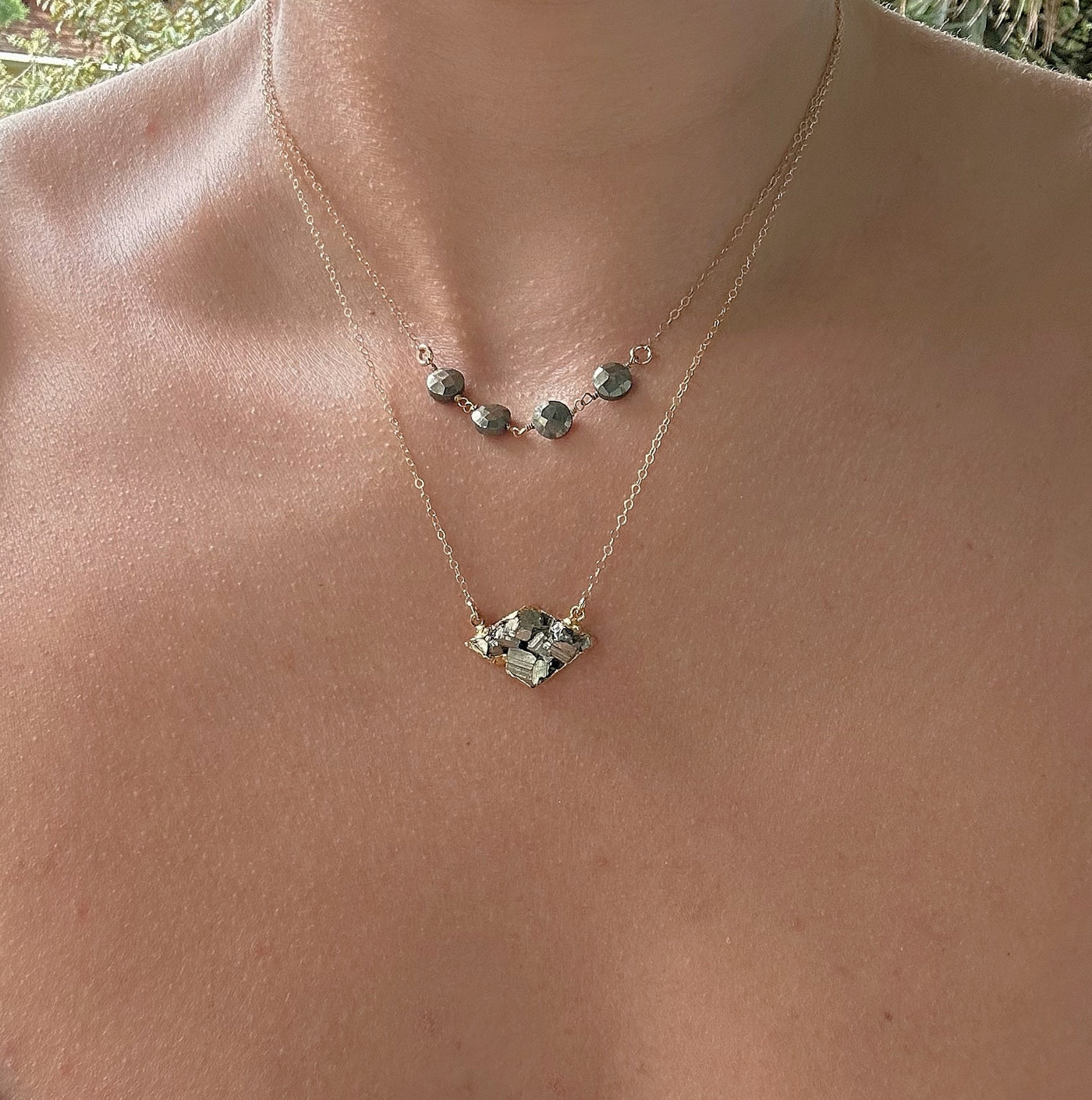 Pyrite Cluster Necklace