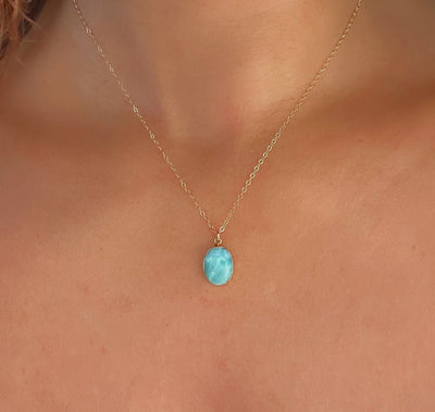 Larimar Oval Necklace