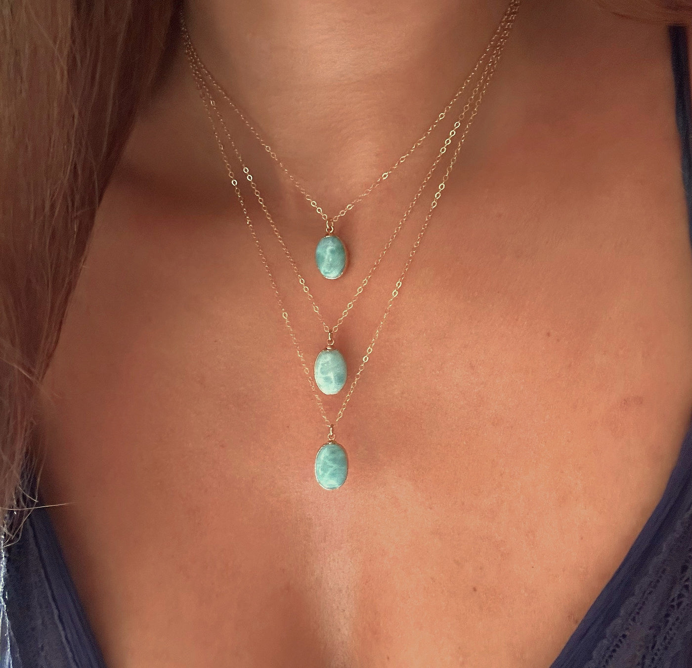 Larimar Oval Necklace