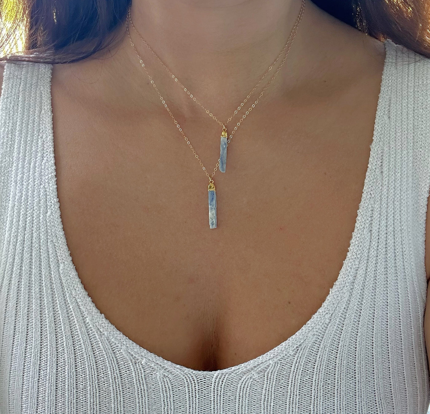 Kyanite Bar Necklace