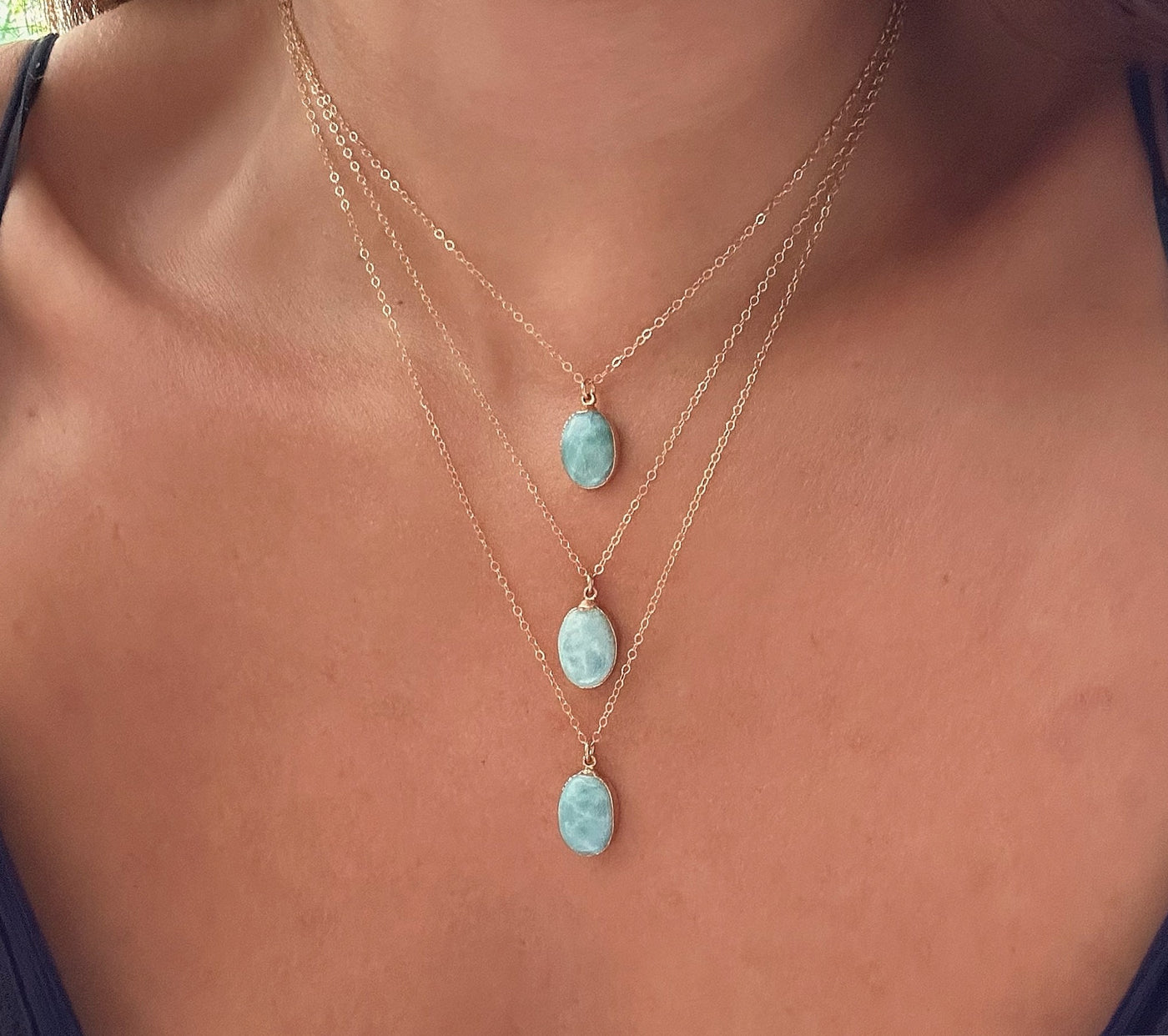 Larimar Oval Necklace