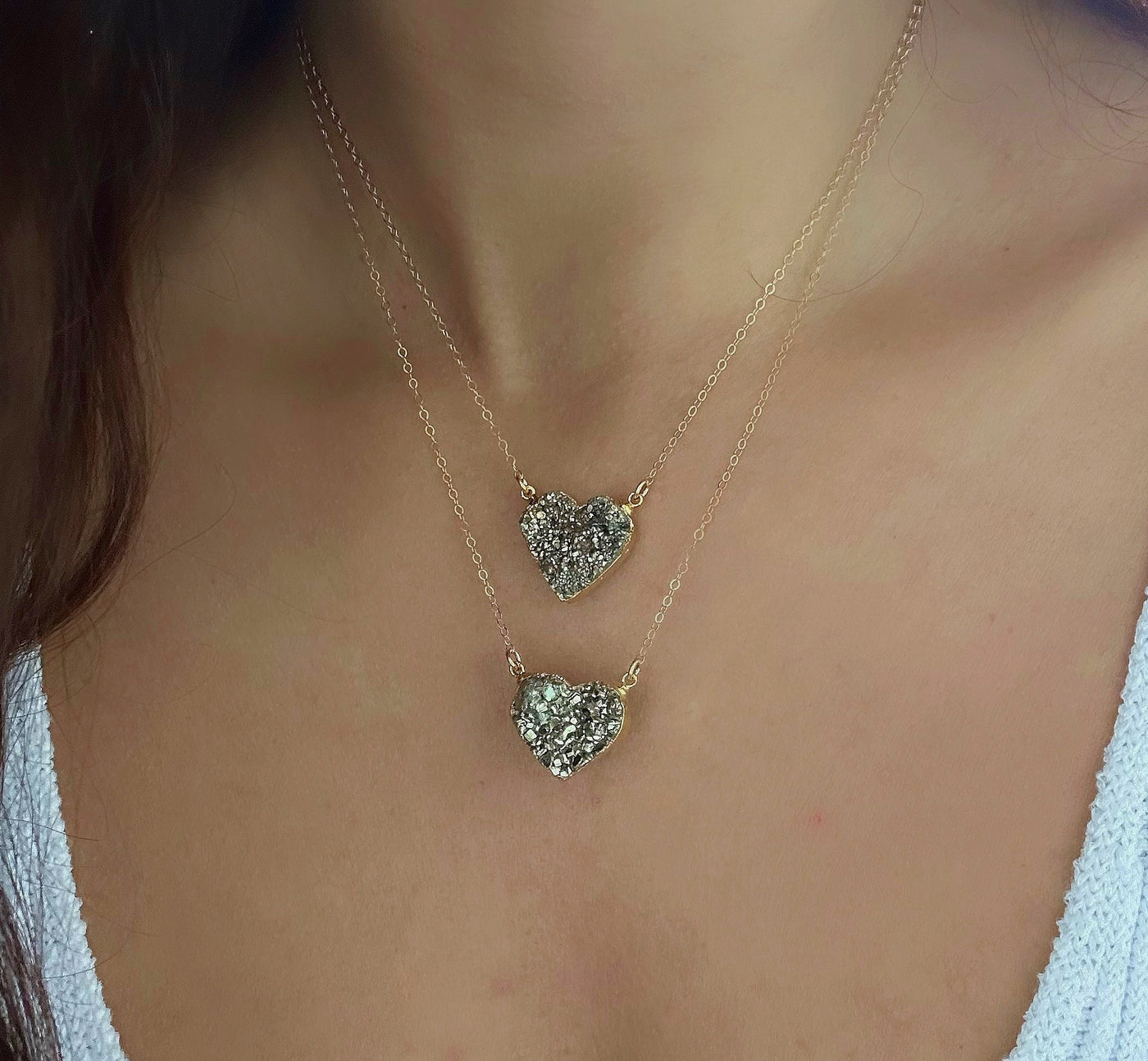 Pyrite Heart Necklace