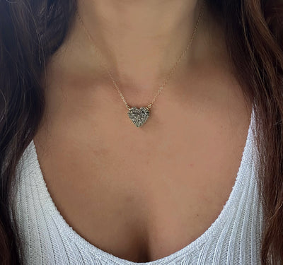 Pyrite Heart Necklace