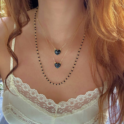 Black Tourmaline Heart Necklace