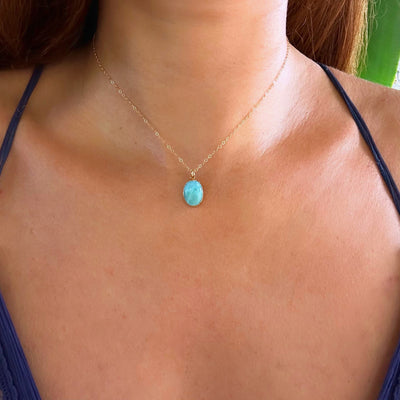 Larimar Oval Necklace