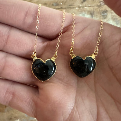 Black Tourmaline Heart Necklace