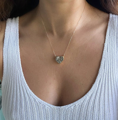 Pyrite Heart Necklace