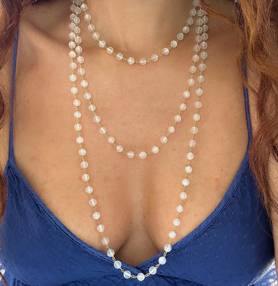 Selenite Beaded Necklace